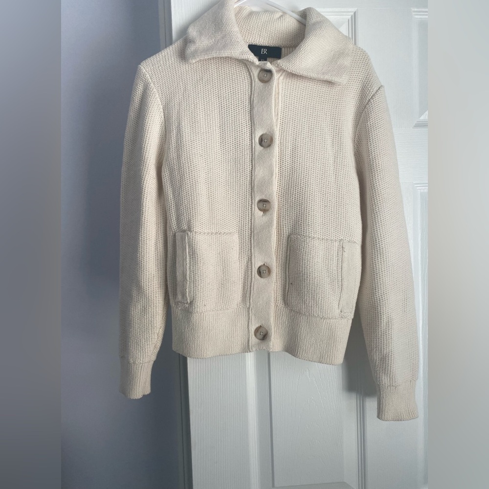Banana Republic Cream Knit Jacket